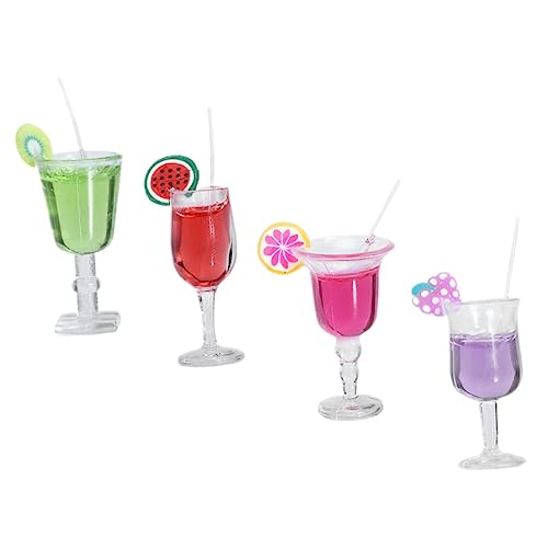WOONEKY 4 Stück Teiliges Miniatur Cocktail Tassen für Puppenhaus Kreative Sommerfrucht Getränke Dekoration für Miniaturszenen und Puppenhaus Küche WOONEKY 4 Stück Teiliges Miniatur Cocktail Tassen für Puppenhaus Kreative Sommerfrucht Getränke Dekoration für Miniaturszenen und Puppenhaus Küche von WOONEKY