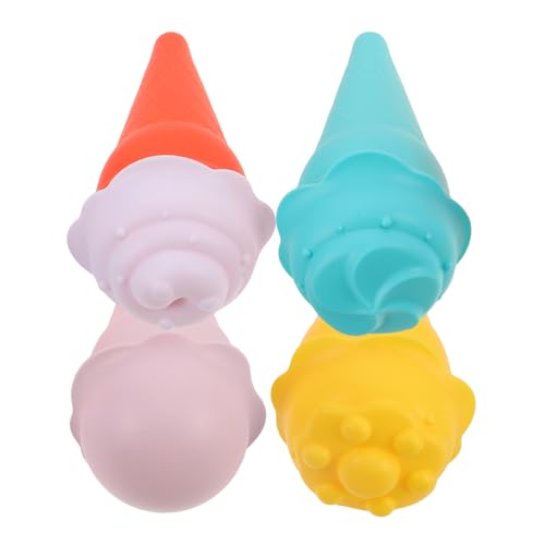 WOONEKY 4 Stück Teiliges Set Strandspielzeug Bunte Eiscreme Sandförmchen für Strand Garten und Park Leicht und Tragbar für Sommer und Outdoor Spielspaß WOONEKY 4 Stück Teiliges Set Strandspielzeug Bunte Eiscreme Sandförmchen für Strand Garten und Park Leicht und Tragbar für Sommer und Outdoor Spielspaß von WOONEKY