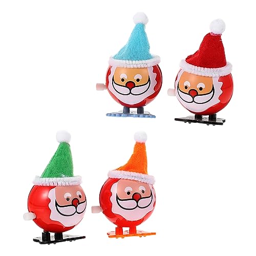 WOONEKY 4 Stück Weihnachtliches Aufziehspielzeug Lernspielzeug für Babys Aufziehspielzeug für Kinder weihnachtsspielzeug Kinder kinderspielzeug Toys weihnachtsuhrwerk Spielzeug Abs von WOONEKY