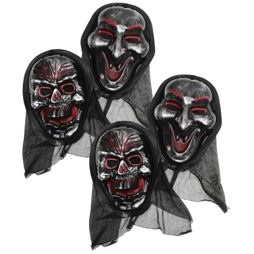 WOONEKY 4 Stück halloween horror halloween grusel gruselmasken terrifier mask horror masken Gruselfilmmaske Maskerade-Maske Horror-Teufelsmaske Cosplay-Maske Halloween-Maske Plastik von WOONEKY