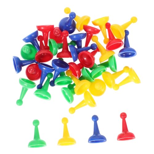 WOONEKY 40 Stück Teiliges Kunststoff Schachfiguren Bunte Spielsteine in Rot Blau Grün Gelb Ersatz Schachfiguren für Brettspiele und Spielzubehör Leicht Glatt und Burrfrei für Familien und WOONEKY 40 Stück Teiliges Kunststoff Schachfiguren Bunte Spielsteine in Rot Blau Grün Gelb Ersatz Schachfiguren für Brettspiele und Spielzubehör Leicht Glatt und Burrfrei für Familien und von WOONEKY