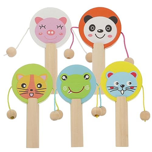 WOONEKY 5 Stück Teiliges Holzpuzzle Musikinstrument Rassel Bunte Cartoon Designs Sicher Tragbar für Kleinkinder Jahre für Frühe WOONEKY 5 Stück Teiliges Holzpuzzle Musikinstrument Rassel Bunte Cartoon Designs Sicher Tragbar für Kleinkinder Jahre für Frühe von WOONEKY