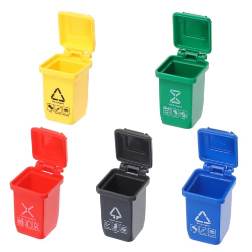 WOONEKY 5 Stück Teiliges Miniatur Mülltonnen Kleine Miniatur Abfallbehälter für Puppenhaus Detailreiche Mini Modell Mülleimer für Outdoor Szenen und Sammlungen WOONEKY 5 Stück Teiliges Miniatur Mülltonnen Kleine Miniatur Abfallbehälter für Puppenhaus Detailreiche Mini Modell Mülleimer für Outdoor Szenen und Sammlungen von WOONEKY