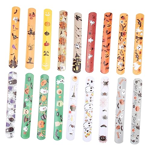 WOONEKY 50 Stück Halloween Armbänder Kreative PVC Wristbands Party Dekoration für Halloween Deko Zubehör Langlebig und Wiederverwendbar WOONEKY 50 Stück Halloween Armbänder Kreative PVC Wristbands Party Dekoration für Halloween Deko Zubehör Langlebig und Wiederverwendbar von WOONEKY