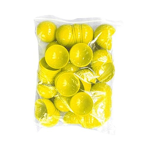 WOONEKY 50 Stück Spielbälle Amusement glucksbringer pezzettino Gewinnspiel gelkugeln Leere Kapselkugeln Spielzeug für Verkaufsautomaten Spiele Spiel Lotteriekugeln Bälle Aktivität Yellow von WOONEKY