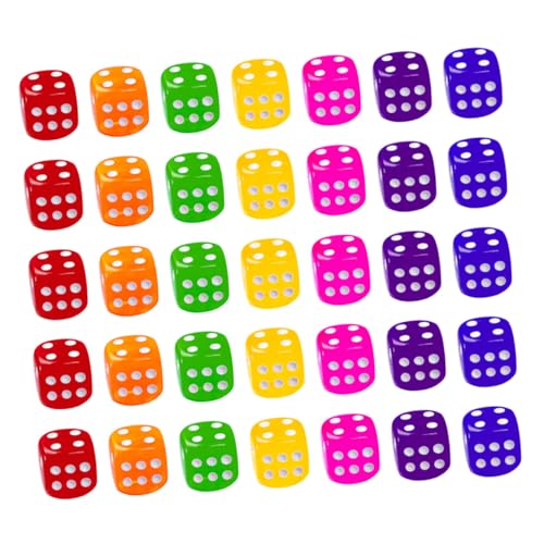 WOONEKY 50 Stück Teiliges Buntes Transparentes Acrylwürfel Langlebige Sechseitige Spielwürfel mit Großen Farbigen Punkten für Bar Ktv und Brettspiele Zufällige Farben Zufällige Farbe WOONEKY 50 Stück Teiliges Buntes Transparentes Acrylwürfel Langlebige Sechseitige Spielwürfel mit Großen Farbigen Punkten für Bar Ktv und Brettspiele Zufällige Farben Zufällige Farbe von WOONEKY