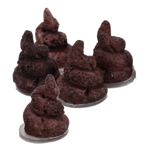 WOONEKY 5st Simulation Poop Poop-partyspiel Realistische Kotmodelle Gefälschtes Kotspielzeug Realistisches Poop- Realistische Kotparty Harz Light Brown von WOONEKY