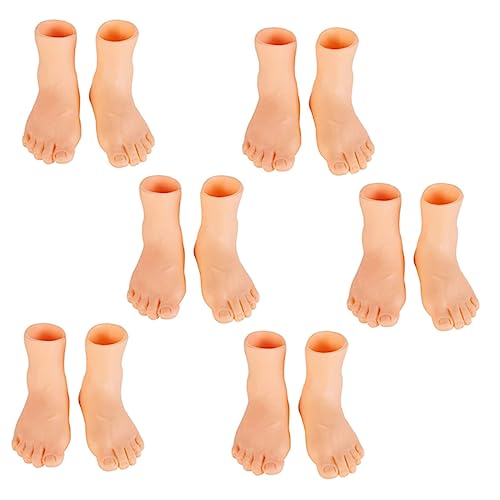 WOONEKY 6er-Pack Fingerfüße-Set Pädagogisches Babyspielzeug Linkes Und Rechtes Fußmodell Interaktive Fingerpuppen Für Jungen Und Mädchen von WOONEKY