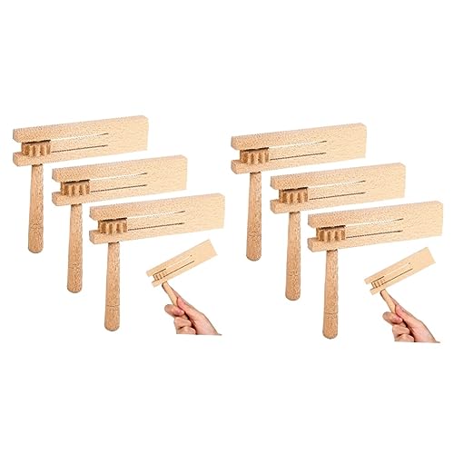 WOONEKY 6 STK Orff-Instrument Spielzeug Ratsche kinderinstrumente Kinder musikinstrumente Holzrassel für musikalische Früherziehung Kinder Instrument Matratzen für Kinder matrake von WOONEKY