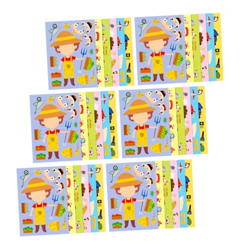 WOONEKY 6 Sätze Berufspuzzle Aufkleber DIY Verkleidungsspiel Farbenfrohe Sticker Für Geburtstagsfeiern Schulaktivitäten Und Kreatives Lernen WOONEKY 6 Sätze Berufspuzzle Aufkleber DIY Verkleidungsspiel Farbenfrohe Sticker Für Geburtstagsfeiern Schulaktivitäten Und Kreatives Lernen von WOONEKY