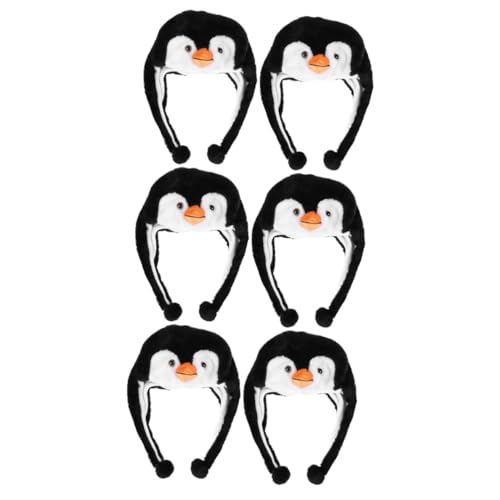 WOONEKY 6 Stk Pinguin-Hut caps für kinder tiermütze hatset kawaii Hut Party-Pinguinhut Hutschachtel Tierhüte für Erwachsene festliche Kopfbedeckung dekorativer Pinguinhut PP Baumwolle von WOONEKY