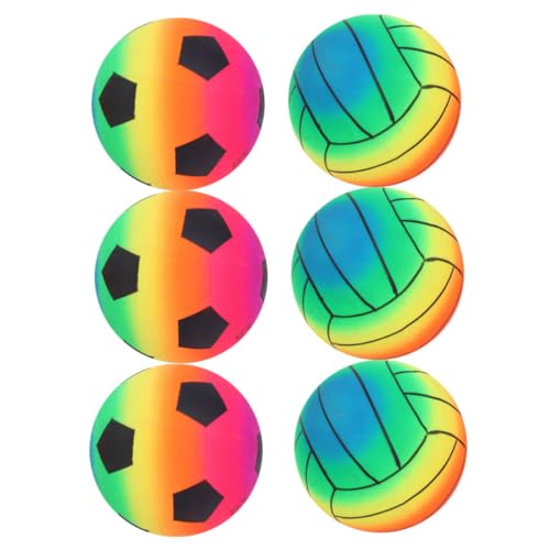 WOONEKY 6 Stück Aufblasbare Strandbälle Bunte PVC Spielbälle für Strandspiele und Sommerspaß für Erwachsene WOONEKY 6 Stück Aufblasbare Strandbälle Bunte PVC Spielbälle für Strandspiele und Sommerspaß für Erwachsene von WOONEKY