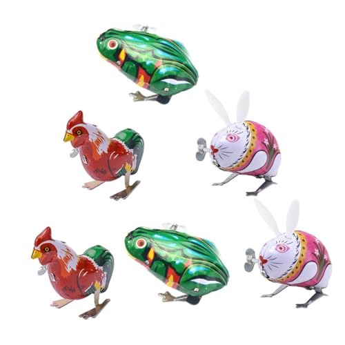 WOONEKY 6 Stück Teiliges Aufziehspielzeug aus Eisen mit Lustigen Tiermotiven Robust und Sicher Kreative Cartoon Designs für Jungen und Mädchen als Geschenk und Mitgebsel WOONEKY 6 Stück Teiliges Aufziehspielzeug aus Eisen mit Lustigen Tiermotiven Robust und Sicher Kreative Cartoon Designs für Jungen und Mädchen als Geschenk und Mitgebsel von WOONEKY