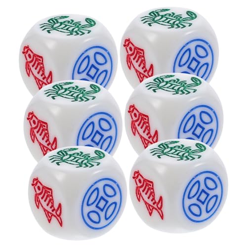 WOONEKY 6 Stück Teiliges Fisch Garnelen Krabben Würfel Resin Würfel Partyspiel Zubehör für Zuhause Bar Ktv Leichte Handliche Spielwürfel für Gesellige Trinkspiele WOONEKY 6 Stück Teiliges Fisch Garnelen Krabben Würfel Resin Würfel Partyspiel Zubehör für Zuhause Bar Ktv Leichte Handliche Spielwürfel für Gesellige Trinkspiele von WOONEKY