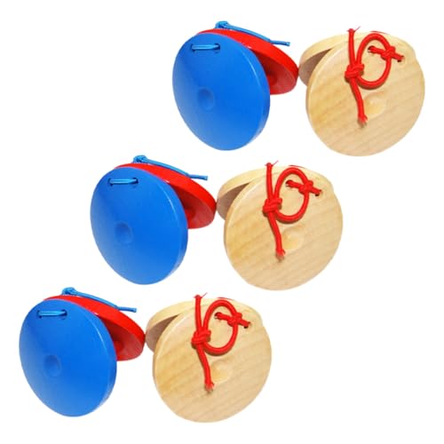 WOONEKY 6 Stück Teiliges Kastagnetten aus Holz Frühes Musikspielzeug Musikalischen Wahrnehmung und Rhythmusentwicklung Sicher und Leicht zu Bedienen für Mädchen und Jungen WOONEKY 6 Stück Teiliges Kastagnetten aus Holz Frühes Musikspielzeug Musikalischen Wahrnehmung und Rhythmusentwicklung Sicher und Leicht zu Bedienen für Mädchen und Jungen von WOONEKY