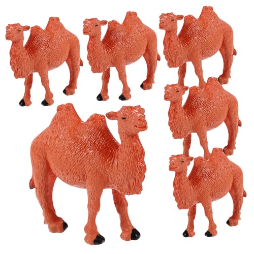 WOONEKY 6 Stück Teiliges Miniatur Kamel Figuren Realistisch Detailliert Lebensechte Tierfiguren für Geeignet als Miniaturlandschaftsdekoration Geschenk für Junge Mädchen WOONEKY 6 Stück Teiliges Miniatur Kamel Figuren Realistisch Detailliert Lebensechte Tierfiguren für Geeignet als Miniaturlandschaftsdekoration Geschenk für Junge Mädchen von WOONEKY