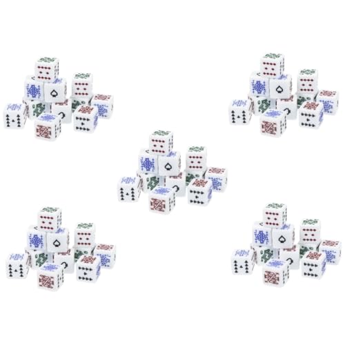 WOONEKY 60 STK Poker Würfel Pokerwürfel aus Acryl Spielversorgung Spielzubehör Standard-Spielwürfel Lügner Würfelspiel Gaming Stuff spielchips interessantes Würfelspiel tragbare Pokerchips von WOONEKY