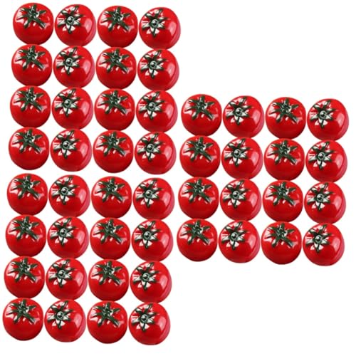 WOONEKY 60 STK Simuliertes Tomatenmodell Künstliches Tomatendekor Foto-Requisite Mini-kunsttomaten-dekor Simulierte Tomaten Imitation Einer Minitomate Gefälschte Tomatenminiaturen Rot Harz von WOONEKY