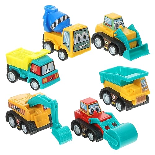 WOONEKY 6St Kinder puppenwagen kinderspielzeug Auto Kinder-Spielzeug-Sammlung Kinder-Spielzeug-Fahrzeuge Jungs-Spielzeug Spielzeuge Mini-Rückziehautos Autospielzeug Plastik Blue von WOONEKY