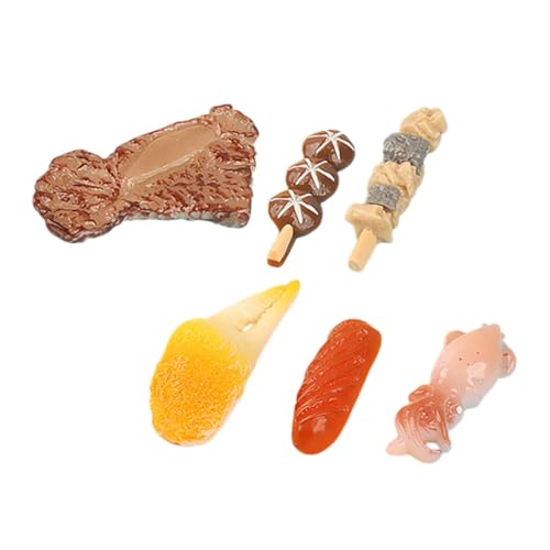 WOONEKY 6St simuliertes Essen Cute Decor bastelmaterial Micro Landschaft Hand Made Geschenkeidee Snacks puppenhaus Dekoration Simulation Mini-Snack Mini-Snack- Mini-Food- Harz von WOONEKY