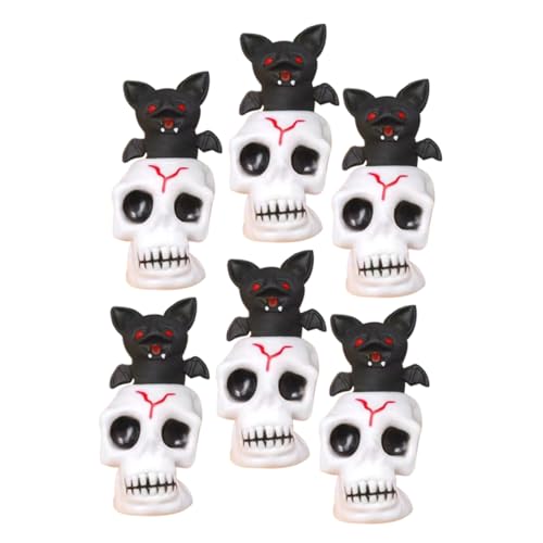 WOONEKY 6st Prise Musik Kürbis Sensorisches Spielzeug Halloween Kawaii Süßes Spielzeug Halloween-stressspielzeug Mochi-Geist Mochi Schädelpuppe Gruseliger Schädeldekor Spielzeuge Plastik von WOONEKY