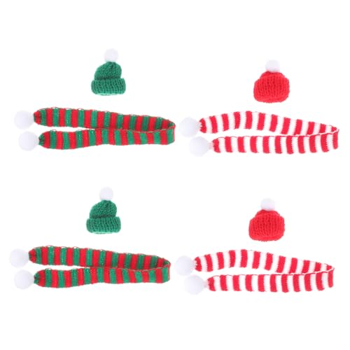 WOONEKY 8 Stück Teiliges Mini Weihnachtsmützen und Strickschals aus Dekorative Flaschenhüllen für Weinflaschen Handgestrickte Weihnachtsdeko für Festtagstisch Rot grüne Farben Praktische WOONEKY 8 Stück Teiliges Mini Weihnachtsmützen und Strickschals aus Dekorative Flaschenhüllen für Weinflaschen Handgestrickte Weihnachtsdeko für Festtagstisch Rot grüne Farben Praktische von WOONEKY