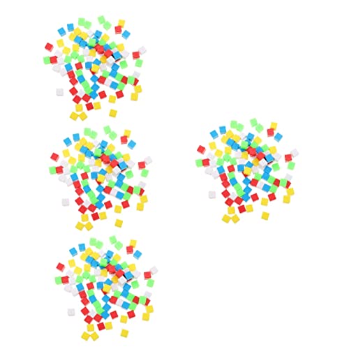 WOONEKY 800 STK Geometrie Würfel Zählen Für Kinder Mathe Würfel Bausteine Sensorisches Spielzeug Für Kinder Würfelblöcke Farbige Blöcke Mathe-würfel-manipulatoren Mathe-zähler Plastik von WOONEKY