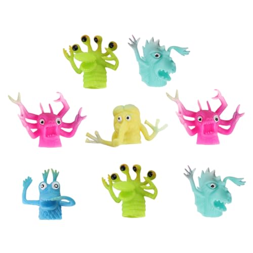 WOONEKY 8St Puppenhandschuhe fingerpuppen Finger Puppets kucheltier spaß Funny hat erdmännchen Toys Fingerkobold-Spielzeug beruhigendes Fingerspielzeug Kleinkindspielzeug Handpuppen von WOONEKY