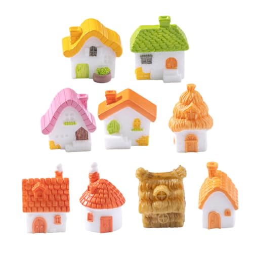 WOONEKY 9 Stück Teiliges Miniatur-reihenhaus Hochwertigem Resin mit Detailreichem Texturiertem Strohdach für DIY-fairygärten Mikrolandschaften Bonsai-Dekorationen und Terrarien WOONEKY 9 Stück Teiliges Miniatur-reihenhaus Hochwertigem Resin mit Detailreichem Texturiertem Strohdach für DIY-fairygärten Mikrolandschaften Bonsai-Dekorationen und Terrarien von WOONEKY