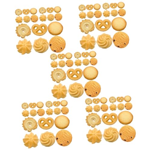 WOONEKY 90 STK Keks-Modell Gefälschtes Cookies-Modell Essensmodell Spielen Lebensechtes Lebensmittelspielzeug Gefälschte Cracker Miniatur Gefälschte Waffeln Faux-Cookies-Modell Kuchen PVC von WOONEKY