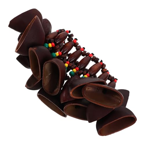 WOONEKY Afrikanisches Nussschalen Rasselarmband Percussion Schmuck Klarer Traditionelle Musik Kulturstil Drum Begleitung Multifuntionales Instrument WOONEKY Afrikanisches Nussschalen Rasselarmband Percussion Schmuck Klarer Traditionelle Musik Kulturstil Drum Begleitung Multifuntionales Instrument von WOONEKY