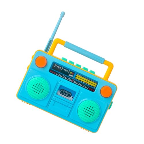 WOONEKY Analoges Radio Musical Spielen Musikspielzeug Rollenspiel Spielzeug Fake-Radio Spielzeug Für Haushaltsgeräte Spielzeug Spielzeug Cartoon-Radio-Spielzeug Lernspielzeug Abs Blue von WOONEKY