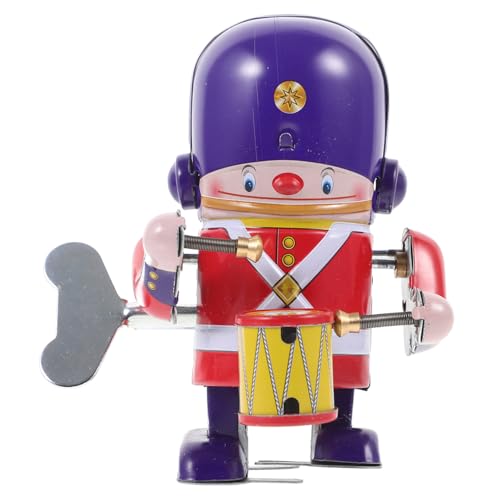 WOONEKY Aufziehbarer Blechroboter mit Trommel Cartoon Design Tragbares Mechanismus für Geschenkidee für Babyspielzeug und Sammlerstück WOONEKY Aufziehbarer Blechroboter mit Trommel Cartoon Design Tragbares Mechanismus für Geschenkidee für Babyspielzeug und Sammlerstück von WOONEKY