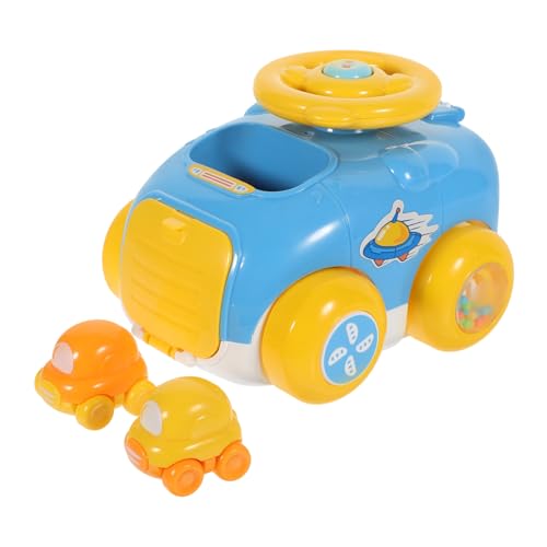 WOONEKY Kleinkind Spielzeug Kinderauto Ejection Auto Für Kleinkinder 3 1 Cartoon Fahrzeug Für Jungen Und Ädchen Fördert Lernspiel Und Fingerfertigkeit He8017 von WOONEKY