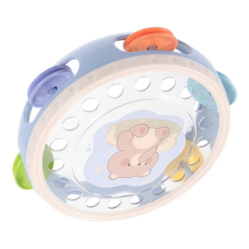 WOONEKY Babytamburin Handtrommel mit Niedlichem Cartoon Motiv Leichtes Musikinstrument für Frühe Musikalische Rhythmusförderndes für Kleinkinder und Partygebrauch WOONEKY Babytamburin Handtrommel mit Niedlichem Cartoon Motiv Leichtes Musikinstrument für Frühe Musikalische Rhythmusförderndes für Kleinkinder und Partygebrauch von WOONEKY
