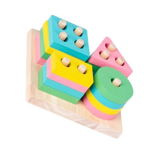 WOONEKY Buntes Holzbausteine Geometrisches Stapelspielzeug Lernspielzeug Formensortierer Montessori Aktivitätswürfel für Kleinkinder Kreative Motorikentwicklung Zufällige Zufällige Farbe WOONEKY Buntes Holzbausteine Geometrisches Stapelspielzeug Lernspielzeug Formensortierer Montessori Aktivitätswürfel für Kleinkinder Kreative Motorikentwicklung Zufällige Zufällige Farbe von WOONEKY