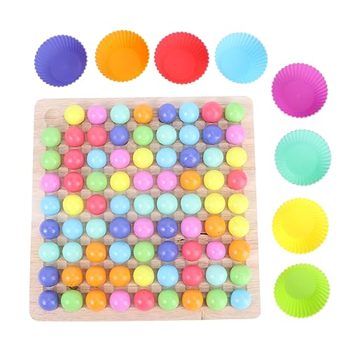WOONEKY Buntes Holzperlen Spielset für Pädagogisches Kugel Puzzle Fördert Farbenerkennung und Entdeckungsfähigkeit Interaktives Eltern Junge Mädchen für Jungen und Mädchen WOONEKY Buntes Holzperlen Spielset für Pädagogisches Kugel Puzzle Fördert Farbenerkennung und Entdeckungsfähigkeit Interaktives Eltern Junge Mädchen für Jungen und Mädchen von WOONEKY