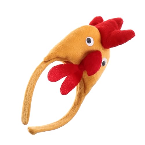 WOONEKY Cartoon Hahn Haarreif Ostern Stirnband Tierkopf Haarband für Karneval Cosplay Party Verstellbar Leicht Komfortabel WOONEKY Cartoon Hahn Haarreif Ostern Stirnband Tierkopf Haarband für Karneval Cosplay Party Verstellbar Leicht Komfortabel von WOONEKY