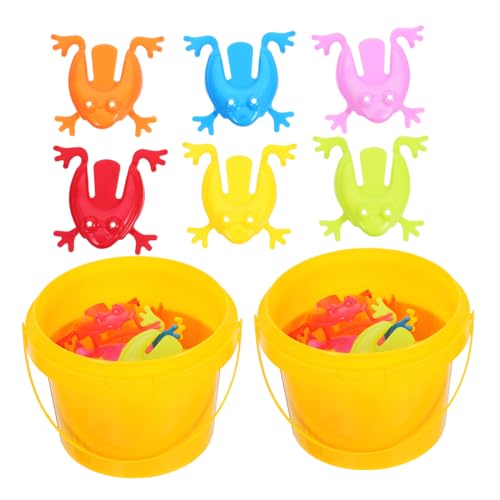 WOONEKY Crazy Frog Patsch Kinderspiel Hüpfendes Froschspielzeug Bouncing Frog Toys Für Drückbare Sensory Toys Ideale Partygeschenke Und Füllmaterial Für Ostern Bunt Gemischt Packungen von WOONEKY