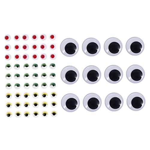 WOONEKY DIY Wackelaugen Teilig Selbstklebende Cartoon Augen Aufkleber Bunte Wimpern Große Schwarze Puppenaugen für Basteln Scrapbooking Kreativspaß WOONEKY DIY Wackelaugen Teilig Selbstklebende Cartoon Augen Aufkleber Bunte Wimpern Große Schwarze Puppenaugen für Basteln Scrapbooking Kreativspaß von WOONEKY