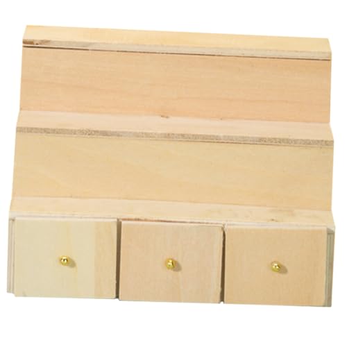 WOONEKY Dekoratives Miniaturmöbel Set Für Mini Häuser Schrank Modell Ornament Für Puppenhaus Dekoration Ideal Lernspielzeug Für Kinder 3 Teilig Bunt von WOONEKY