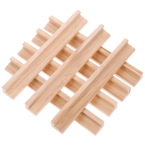 WOONEKY 8pcs Holz Trays Desktop Rack Für Jungen Und Mädchen Brief Spiel Karten Basis von WOONEKY