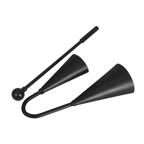 WOONEKY Doppel Ende Kuhglocke mit Schlagstab Montessorimusikinstrument Handheld Percussion Glocke für Frühe Musikausbildung Hohe und Niedrige Töne Vielseitig Leicht Transportierbar WOONEKY Doppel Ende Kuhglocke mit Schlagstab Montessorimusikinstrument Handheld Percussion Glocke für Frühe Musikausbildung Hohe und Niedrige Töne Vielseitig Leicht Transportierbar von WOONEKY
