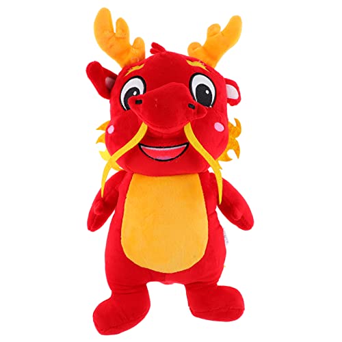 WOONEKY Drache Plüschtier Chinesische Maskottchen Puppe Sternzeichen Drachen Plüsch Kinderspielzeug Drache Plüschpuppen Spielzeug Themberchaud Plüsch Maskottchen Plüsch Neujahrs von WOONEKY