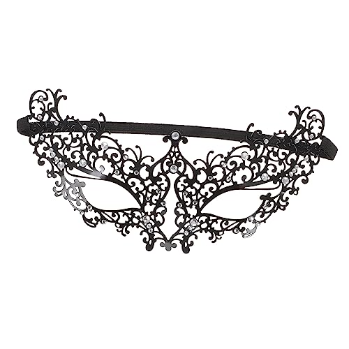 WOONEKY Eiserne Maske Kostüm Dekor Venezianische Masken Für Frauen Maskerade Masken Halloween-dekor Maskenball Masken Outfit Schwarzes Dekor Karnevals-cosplay-masken Karnevalsmasken Eisen von WOONEKY