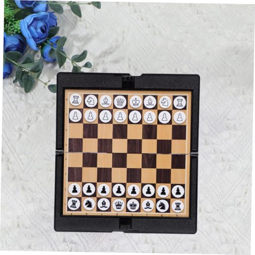 WOONEKY Faltbares Tragbares Internationales Schach Damespiel mit Magnetischen Leichtes Robustes Reiseschachbrett für Erwachsene Praktisches Klappbrett für Unterwegs WOONEKY Faltbares Tragbares Internationales Schach Damespiel mit Magnetischen Leichtes Robustes Reiseschachbrett für Erwachsene Praktisches Klappbrett für Unterwegs von WOONEKY
