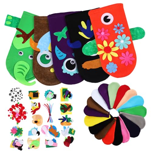 WOONEKY Filz Handpuppen Bastelset DIY Nähset für Kreatives Storytelling Robust Filzmaterial Einfach zu Benutzen für Fantasievolles Puppenspiel WOONEKY Filz Handpuppen Bastelset DIY Nähset für Kreatives Storytelling Robust Filzmaterial Einfach zu Benutzen für Fantasievolles Puppenspiel von WOONEKY