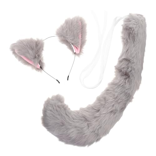 WOONEKY Foxes Cosplay Teiliges Party Zubehör mit Kunstpelz Fuchsohren Haarreif und Fuchsschwanz für Karneval Fasching Halloween Kostüm WOONEKY Foxes Cosplay Teiliges Party Zubehör mit Kunstpelz Fuchsohren Haarreif und Fuchsschwanz für Karneval Fasching Halloween Kostüm von WOONEKY