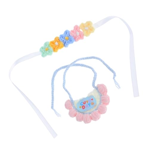 WOONEKY Gestricktes Puppen-zubehör mit Blumenkopfband und Spucktuch Weiches Komfortables zum Ankleiden von Plüschtieren Babypuppen Sammelfiguren Wiederverwendbar und Dekorativ WOONEKY Gestricktes Puppen-zubehör mit Blumenkopfband und Spucktuch Weiches Komfortables zum Ankleiden von Plüschtieren Babypuppen Sammelfiguren Wiederverwendbar und Dekorativ von WOONEKY