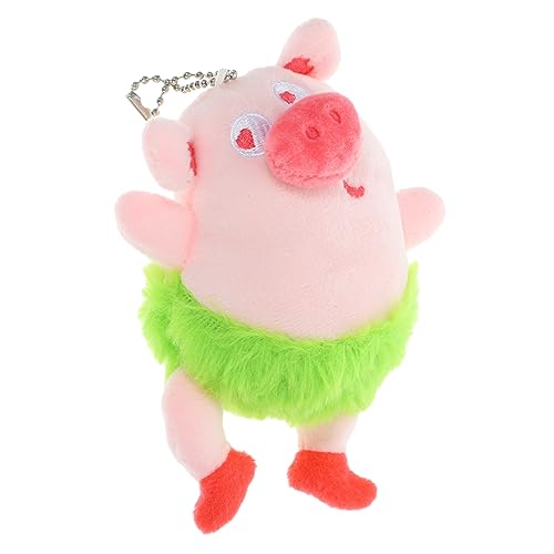 WOONEKY Hängendes Plüschschwein-Ornament Kuscheltier Schlüsselanhänger Rucksack Hängendes Schweinchen-Puppen-schlüsselanhänger Lustige Handtaschen Plüschtier Karikatur Pp Baumwolle von WOONEKY